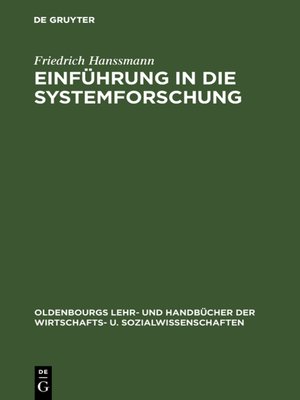 cover image of Einführung in die Systemforschung